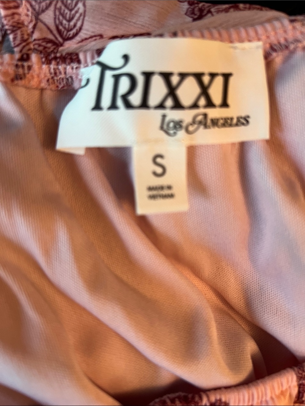 Trixxi Pink Floral Square-Neck Puff Sleeve Peplum Top - Picture 5 of 6
